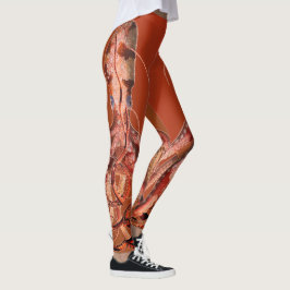 octopus - Vuurkleuren Leggings