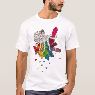 Octopus w/ Crystals front & Snail back T-shirt