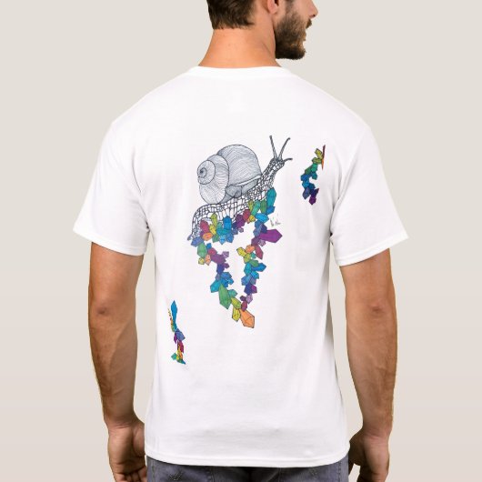 Octopus w/ Crystals front & Snail back T-shirt (Achterkant)