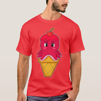 Octopus Waffle ijs Cherry T-shirt