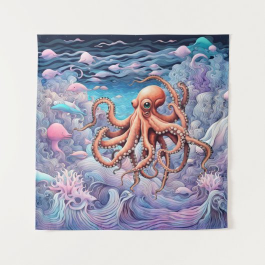 Octopus Wandkleed (Voorkant)