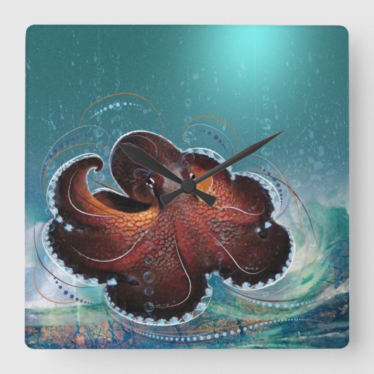 OCTOPUS - wandklok (Voorkant)