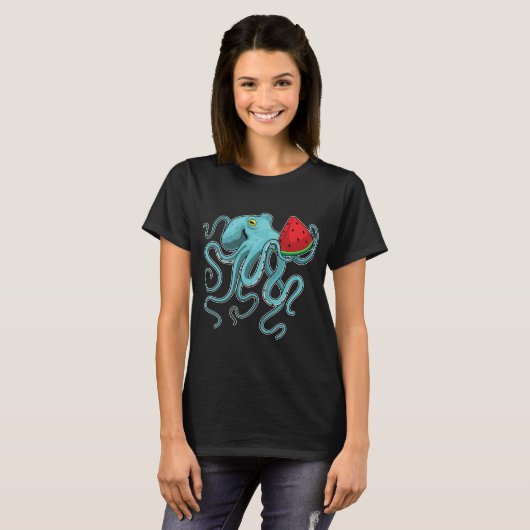 Octopus Watermelon T-shirt (Voorkant volledig)