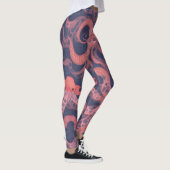 Octopus Waterverf Kleurrijk Gepersonaliseerd Patro Leggings (Rechts)