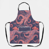 Octopus Waterverf Kleurrijk Gepersonaliseerd Patro Schort (Voorkant)
