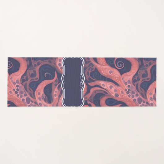 Octopus Waterverf Kleurrijk Gepersonaliseerd Patro Yogamat (Voorkant (horizontaal))