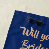 Octopus waterverf marine sinaasappel is mijn bruid strandlaken (In situ)