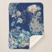 Octopus waterverf oceaan leven marine oranje goud sherpa deken (Voorkant)