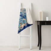 Octopus waterverf oceaan leven marine oranje goud sherpa deken (In situ)