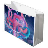 octopus waterverf oceaanroze groot cadeauzakje (Voorkant Gekanteld)