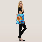 Octopus waterverf onder zee kunst tote bag (Op model)