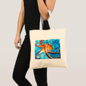 Octopus waterverf onder zee kunst tote bag (Voorkant (product))