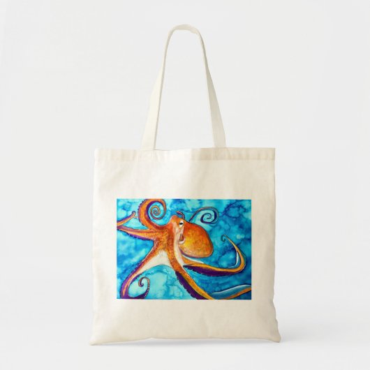 Octopus waterverf onder zee kunst tote bag (Voorkant)