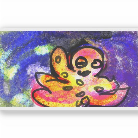 Octopus wave sticker (Voorkant)