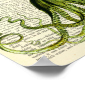 Octopus Wearing a Skull, Gothic, Horror, Squid Art Poster (Hoek)