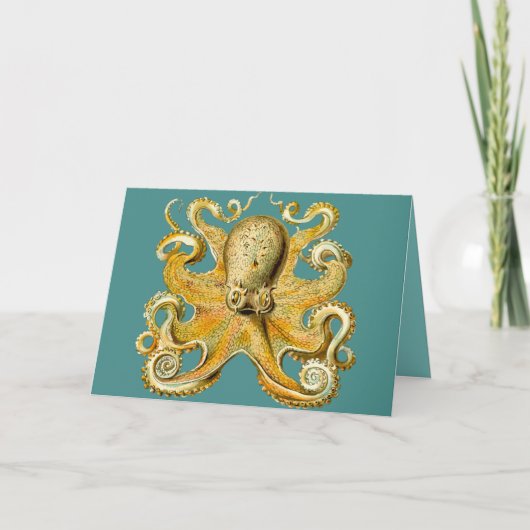 octopus wenskaart kaart (Voorkant)