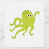 Octopus Wijn Etiket (Enkel label)