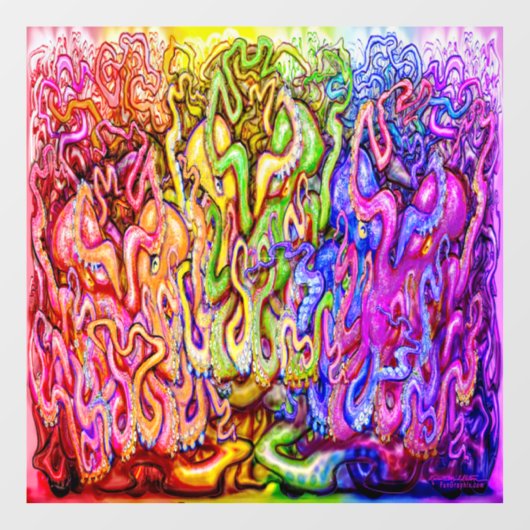 Octopus Window Cling Raamsticker (Vel)