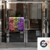 Octopus Window Cling Raamsticker (Kantoordeur)