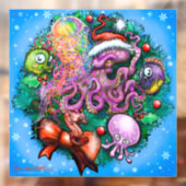 Octopus Window Cling Raamsticker (Vel 2)
