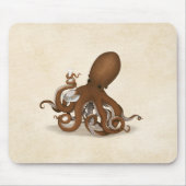 Octopus With Flask Steampunk Chemistry Science Muismat (Voorkant)