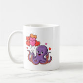 Octopus With Heart Lloons Valentine Day  Koffiemok (Links)