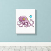 Octopus with Lollipop Canvas Afdruk (Insitu (Houten vloer))