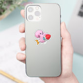 Octopus with Rocket Sticker (Telefoon)