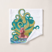 Octopus Woman Bath Towels - Fantasy Bad Handdoek (Wasdoekje)