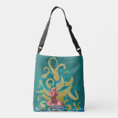 Octopus Woman Crossbody Bag Fantasy Crossbody Tas (Achterkant)