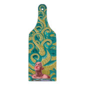 Octopus Woman Cutting Board Tentacles Gold Snijplank (Voorkant)