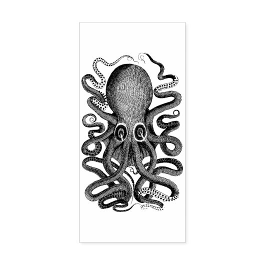 Octopus Wood Art Stamp Rubberstempel (Afrduk)
