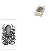 Octopus Wood Art Stamp Rubberstempel (Gestempeld)