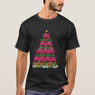 Octopus Xmas Boom Lichten Decoratie Santa Octopus T-shirt