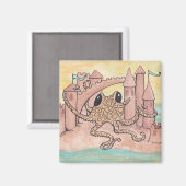 Octopus & zandkasteel magneet (Voorkant / Achterkant)