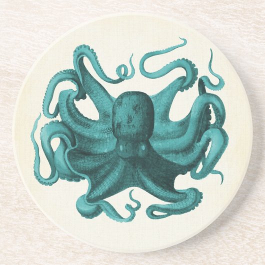  octopus zandsteen onderzetter (Voorkant)