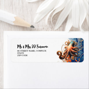 Octopus zee creature strand thema kust etiket