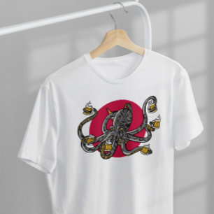 Octopus Zee Dier Drink bier T-shirt