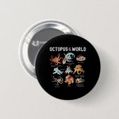 Octopus Zee Dieren van de Wereld Octopus Lover Ronde Button 5,7 Cm (Voorkant /achterkant)