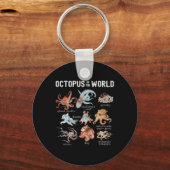 Octopus Zee Dieren van de Wereld Octopus Lover Sleutelhanger (Voorkant)