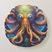 Octopus Zee Life Rond Kussen (Voorkant)