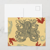  Octopus Zee Monster Briefkaart (Voorkant / Achterkant)