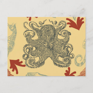  Octopus Zee Monster Briefkaart