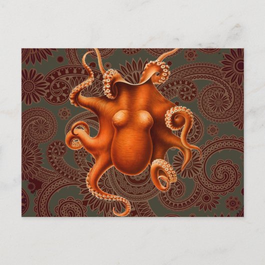 Octopus Zee Monster Creature Cephalapod  Briefkaart (Voorkant)