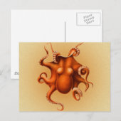 Octopus Zee Monster Creature Cephalapod  Briefkaart (Voorkant / Achterkant)