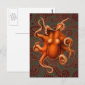 Octopus Zee Monster Creature Cephalapod  Briefkaart (Voorkant / Achterkant)