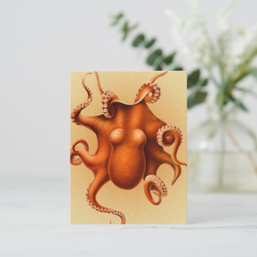 Octopus Zee Monster Creature Cephalapod Briefkaart (Staand voorkant)
