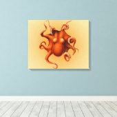 Octopus Zee Monster Creature Cephalapod Canvas Afdruk (Insitu (Houten vloer))