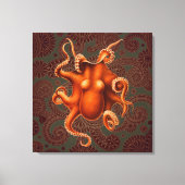 Octopus Zee Monster Creature Cephalapod  Canvas Afdruk (Voorkant)