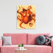 Octopus Zee Monster Creature Cephalapod Canvas Afdruk (Insitu (Woonkamer))